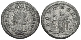 Quietus, 260-261 Antoninianus Samosata circa 260-261, billon 20mm., 4.13g. Radiate, draped, and cuirassed bust r. Rev. Aequitas standing l., holding s...