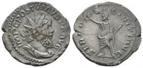 Postumus, 259-268 Antoninianus Treviri circa 267, billon 22mm., 3.67g. Radiate, draped and cuirassed bust r. Rev. Serapis standing l., raising hand an...