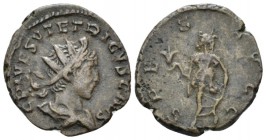Tetricus II caesar, 270-273 Antoninianus Treveri circa 273 - 274, billon 19.5mm., 3.21g. C PIV ESV TETRICVS CAES Radiate and draped bust right. Rev. S...