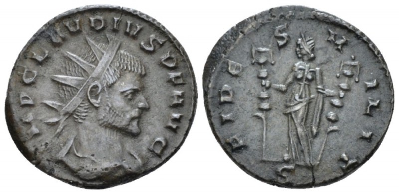 Claudius II Gothicus, 268-270 Antoninianus Mediolanum circa 268-270, billon 20mm...