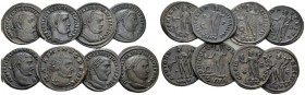 Maximinus II, 309-313 Lot of 8 Folles. circa 309-313, Æ -mm., 40.38g. Lot of 8 Folles.

Extremely Fine.