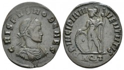Crispus caesar, 317-326 Follis circa 317, Æ 19mm., 6.51g. CRISPVS NOB CAES Lureate draped and cuirassed bust right. Rev. PRINCIPI IVVENTVTIS Crispus s...