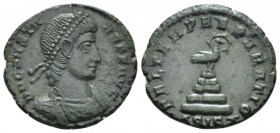 Constans, 337-350 Follis circa 348-350, Æ 19.5mm., 2.64g. D N CONSTA – NS P F AVG Pearl and rosette-diademed, draped and cuirassed bust right. Rev. FE...