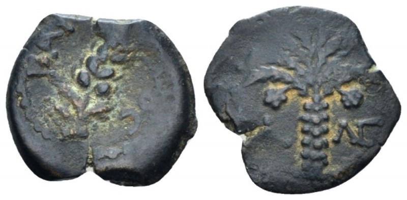 Judaea, Procurator Coponius. Jerusalem Prutah circa 5-6 (year 36 of Augustus), Æ...