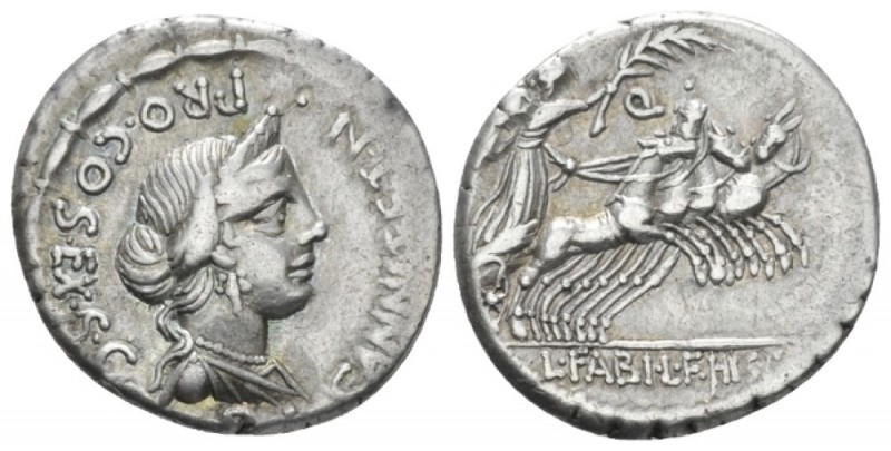 C. Annius. Denarius North-Italy 82-81, AR 19mm., 3.09g. C·ANNI·T·F·T·N· PRO·COS·...