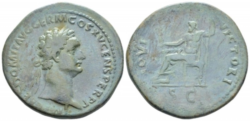 Domitian, 81-96 Sestertius circa 90-91, Æ 36mm., 28.27g. 90-91, Æ 36mm, 28.27g.g...