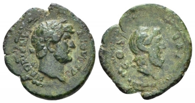 Hadrian, 117-138 Quadrans circa 125-127, Æ 16.4mm., 2.27g. HADRIANVS AVGVSTVS La...