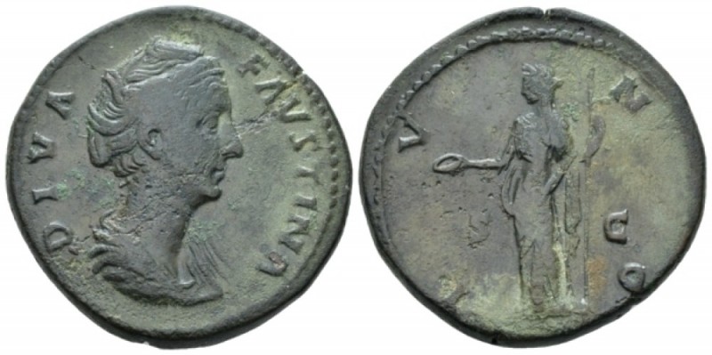 Faustina senior, wife of Antoninus Pius Sestertius circa 141-161, Æ 32mm., 25.47...