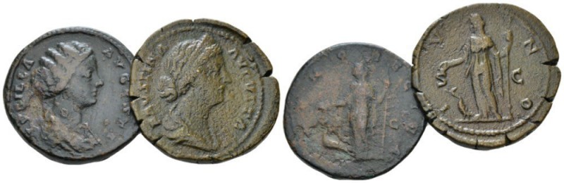 Faustina junior, daughter of Antoninus Pius and wife of Marcus Aurelius Lot of 2...