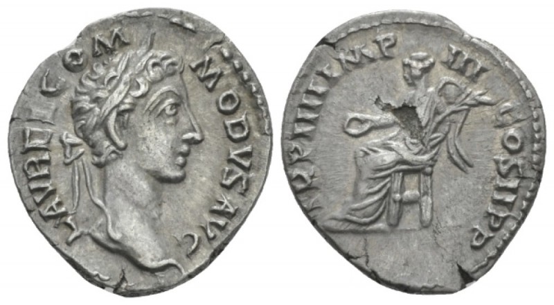 Commodus, 177-192 Denarius circa 179, AR 17.5mm., 2.69g. L AVREL COMMODVS AVG La...