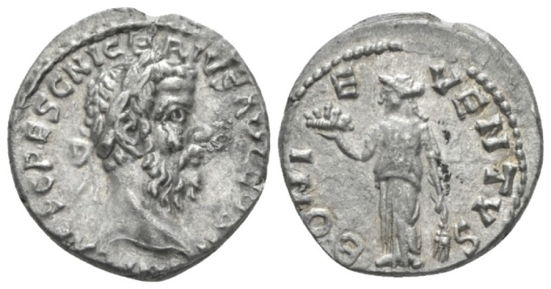 Pescennius Niger, 193-194 Denarius circa 193-194, AR 18mm., 2.09g. Laureate head...