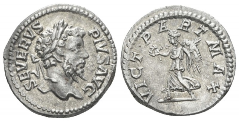 Septimius Severus, 193-211 Denarius circa 201-202, AR 18.6mm., 3.44g. SEVERVS – ...