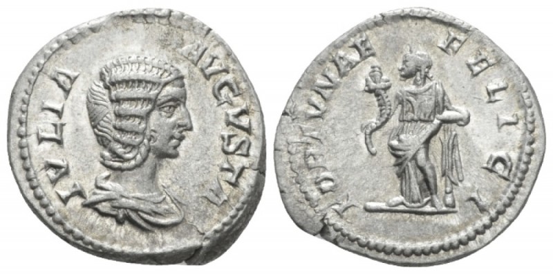 Julia Domna, wife of Septimius Severus Denarius circa 196-211, AR 18.4mm., 3.17g...