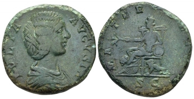 Julia Domna, wife of Septimius Severus Sestertius circa 196-211, Æ 28.8mm., 22.4...