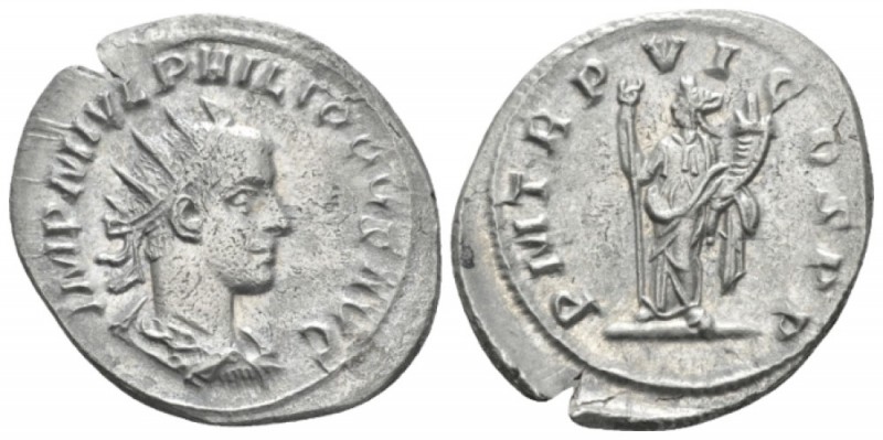 Philip II, 247-249 Antoninianus Antioch 249, AR 23mm., 3.60g. IMP M IVL PHILIPPV...