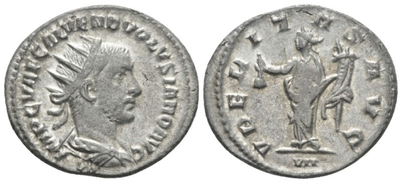 Volusian, 251-253 Antoninianus circa 251-253, AR 22mm., 4.02g. Radiate, draped, ...