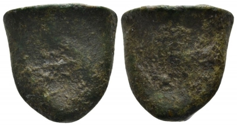 Sicily, Agrigentum cast Trias circa 440-430, Æ 18mm., 12.11g. Eagle standing l. ...