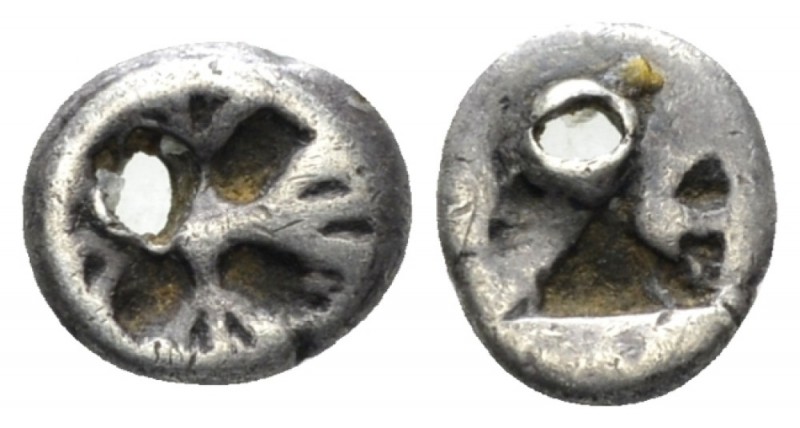 Attica, Athens Obol "Wappenmünzen" type. circa 515-510, AR 8.3mm., 0.59g. Wheel ...