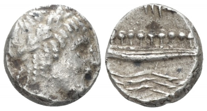 Phoenicia, Aradus Tetrobol circa 348/7-339/8, AR 13mm., 3.43g. Laureate head of ...