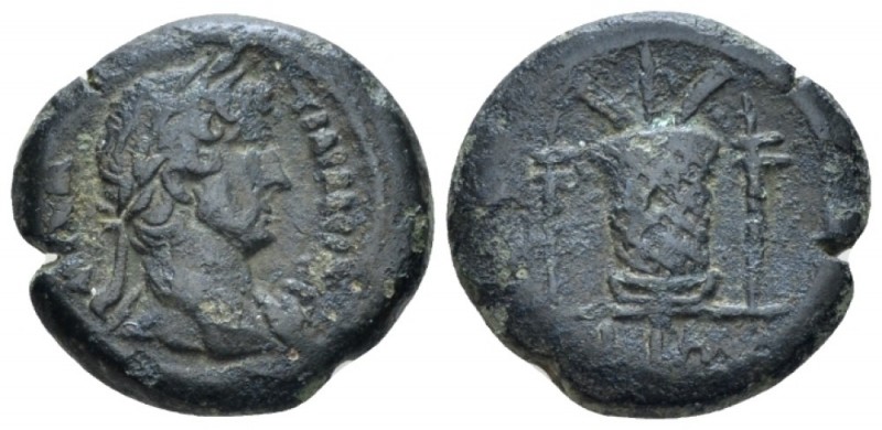 Egypt, Alexandria Hadrian, 117-138 Obol circa 126-127 (year 11), Æ 18.5mm., 4.76...