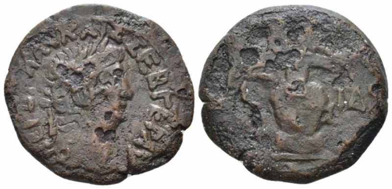 Egypt, Alexandria. Dattari. Nero, 54-68 Diobol circa 67-68 (year 14), Æ 26.5mm.,...