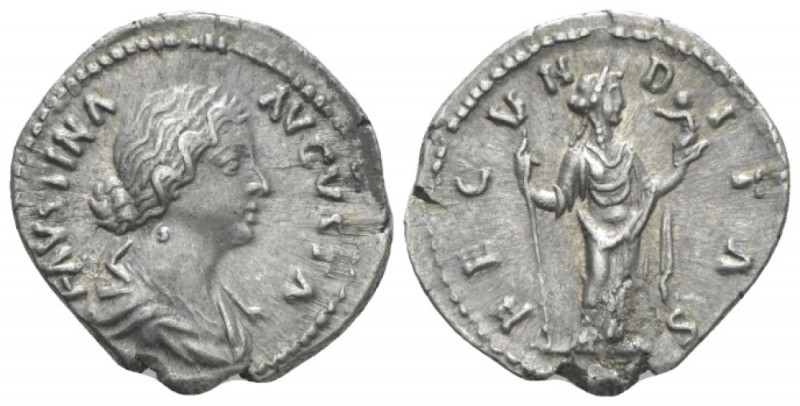 Faustina junior, daughter of Antoninus Pius and wife of Marcus Aurelius Denarius...