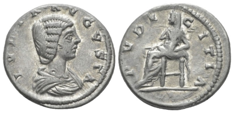 Julia Domna, wife of Septimius Severus Denarius circa 196-202, AR 19.5mm., 4.00g...