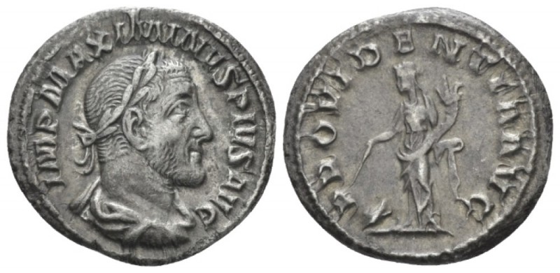 Maximinus I, 235-238 Denarius circa 236-238, AR 19mm., 3.04g. Laureate, draped a...