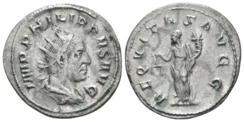 Philip I, 244-249 Antoninianus circa 247-249, AR 22mm., 3.86g. Radiate, draped a...