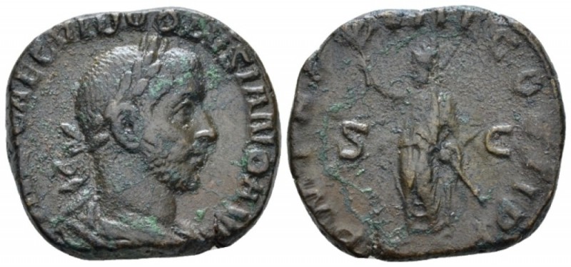 Volusian, 251-253 Sestertius circa 251-253, Æ 26mm., 16.39g. Laureate and draped...