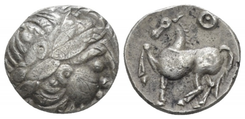 Celtic, Eastern Celts, Danube region and Balkans. Drachm III cent., AR 13.80 mm....