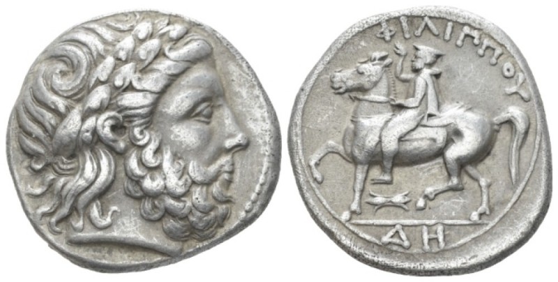 Kingdom of Macedon, Philip II, 359-336. Amphipolis Tetradrachm circa 356-355, AR...
