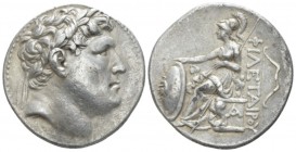 Mysia, King Eumenes I. 263-241 BC. Pergamum Tetradrachm circa 255/0-241. in the name of Philetairos, AR 28.70 mm., 16.95 g.
Laureate head of Philetai...
