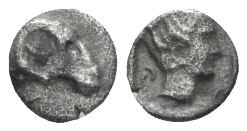 Troas, Kebren Tetartemorion circa 400, AR 11.60 mm., 0.26 g.
Laureate Head of A...