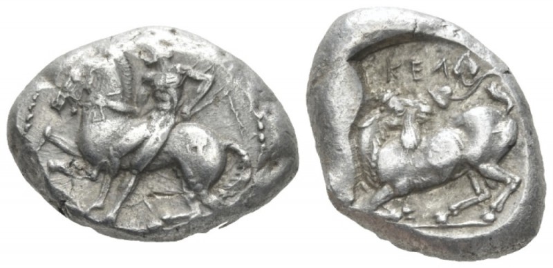 Cilicia, Kelenderis Stater circa 430-420, AR 22.20 mm., 10.79 g.
Nude youth, ho...