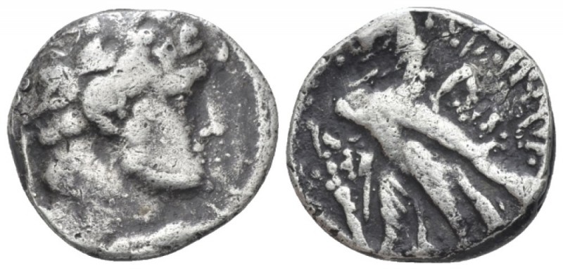 Phoenicia, Tyre Half Shekel circa 44-45, AR 18.00 mm., 6.53 g.
Laureate bust of...