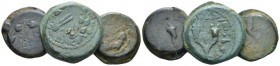 Judaea, Hasmonean Kingdom. Mattathias Antigonos (Mattatayah) Jerusalem Lot of 3 coins circa 40-37, , 30.58 g.
Double cornucopia. Rev. Wreath. Meshore...