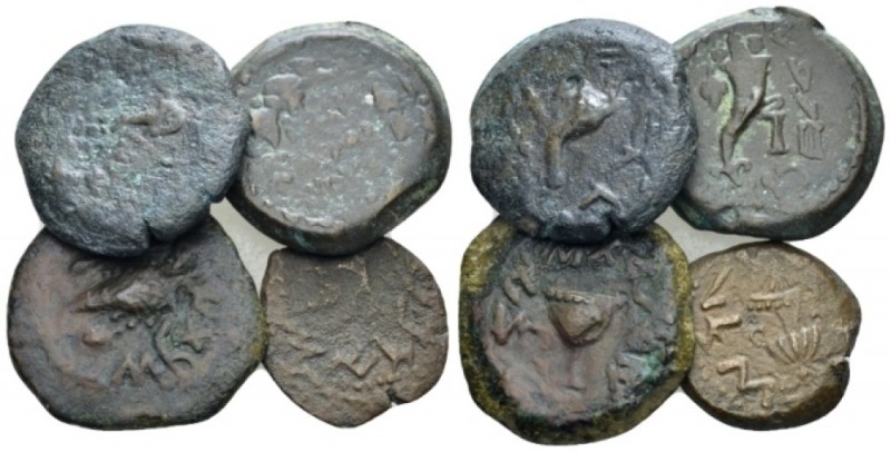 Judaea, First revolt, 66-70 Lot of 4 Bronzes circa 66-70, Æ , 20.95 g.
Lot of 4...