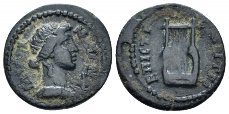 Aeolis, Myrina Pseudo-autonomous issue. Bronze circa, Æ 17.10 mm., 2.90 g.
Laur...