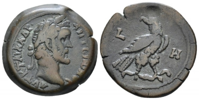 Egypt, Alexandria. Dattari. Antoninus Pius, 138-161 Diobol circa 144-145 (year 8...