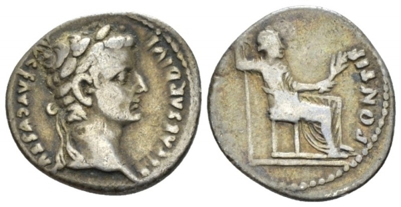 Tiberius, 14-37 Denarius Lugdunum circa 14-37, AR 18.80 mm., 3.57 g.
Laureate h...