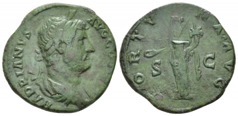 Hadrian, 117-138 As circa 134-138, Æ 25.60 mm., 9.56 g.
Laureate and draped bus...