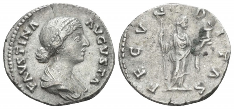 Faustina junior, daughter of Antoninus Pius and wife of Marcus Aurelius Denarius...