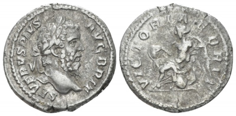 Septimius Severus, 193-211 Denarius circa 210-211, AR 19.40 mm., 3.15 g.
Laurea...