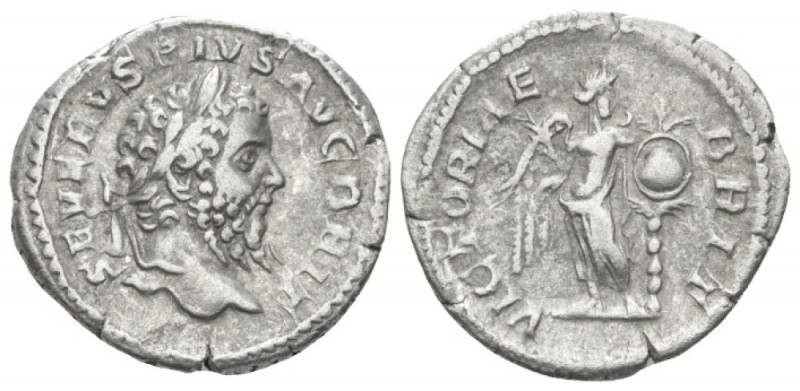 Septimius Severus, 193-211 Denarius circa 210-211, AR 19.50 mm., 3.14 g.
Laurea...