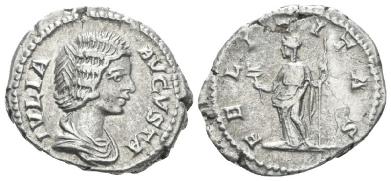 Julia Domna, wife of Septimius Severus Denarius circa 196-211, AR 19.70 mm., 3.6...