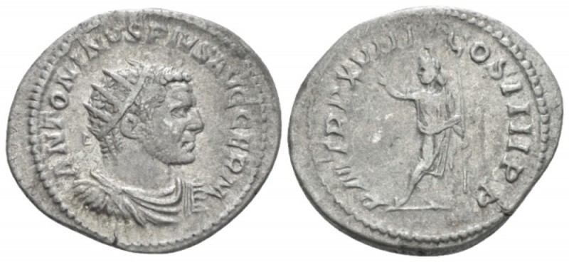 Caracalla, 198-217 Antoninianus circa 216, AR 24.60 mm., 5.07 g.
Radiate, drape...