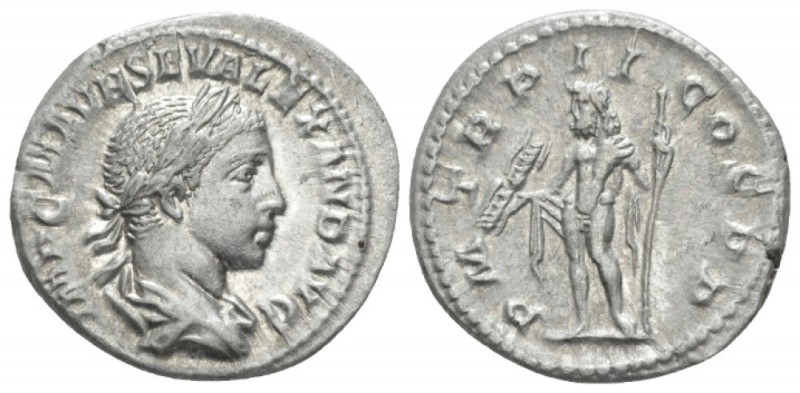 Severus Alexander, 222-235 Denarius circa 223, AR 20.10 mm., 3.43 g.
Laureate, ...