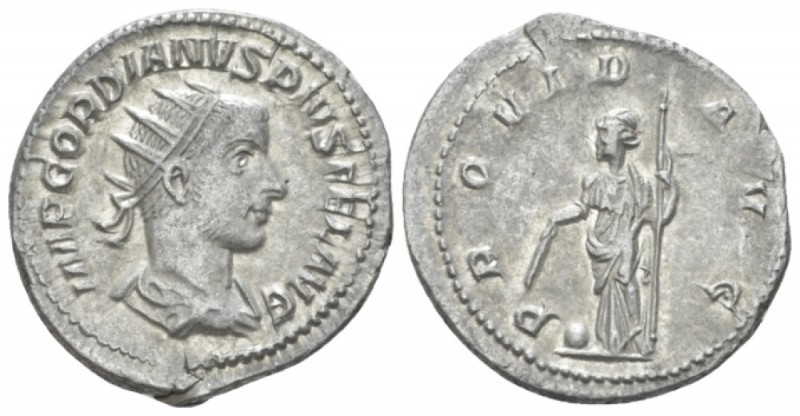 Gordian III, 238-244 Antoninianus circa 243-244, AR 22.00 mm., 4.39 g.
Radiate,...