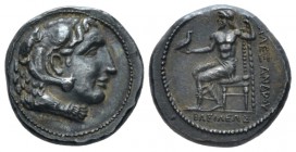 Kings of Macedonia, Orphanides forgery Drachm Early XX cent., PB 15.00 mm., 4.01 g.
Alexander III, 336 – 323. Uncertain mint circa 336-323. Head of H...